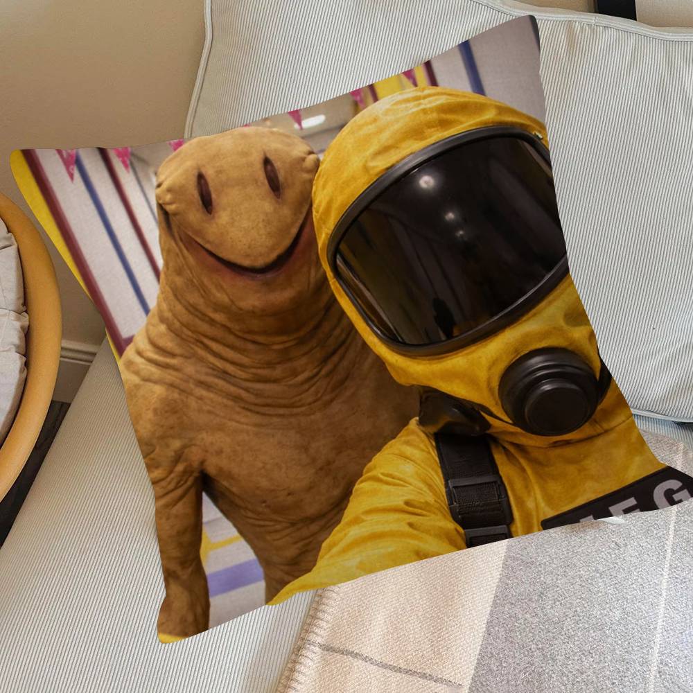 Creepypasta weird B-Backrooms Personalized picture text home decorative pillows Household Gifts 45x45cm