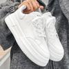 Leer Heren Wit Platte Casual Schoenen Lichtgewicht Sneakers Ademende Sportschoenen Schoenen voor Heren Tenis Schoen Zapatillas Hombre