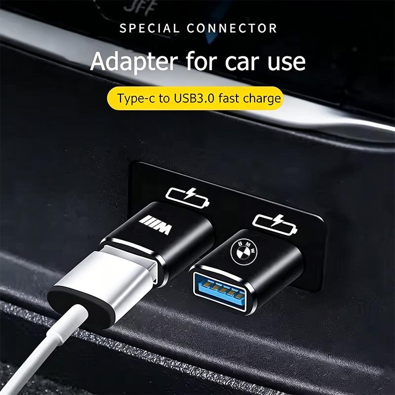 For BMW M X1 X3 Data Line Type-C To USB Adapter High Speed Port Accessories Key Chain For BMW G80 G06 G07 G42 G14 G15 G16 F82 M1 M2 M3 M4 M5 M6