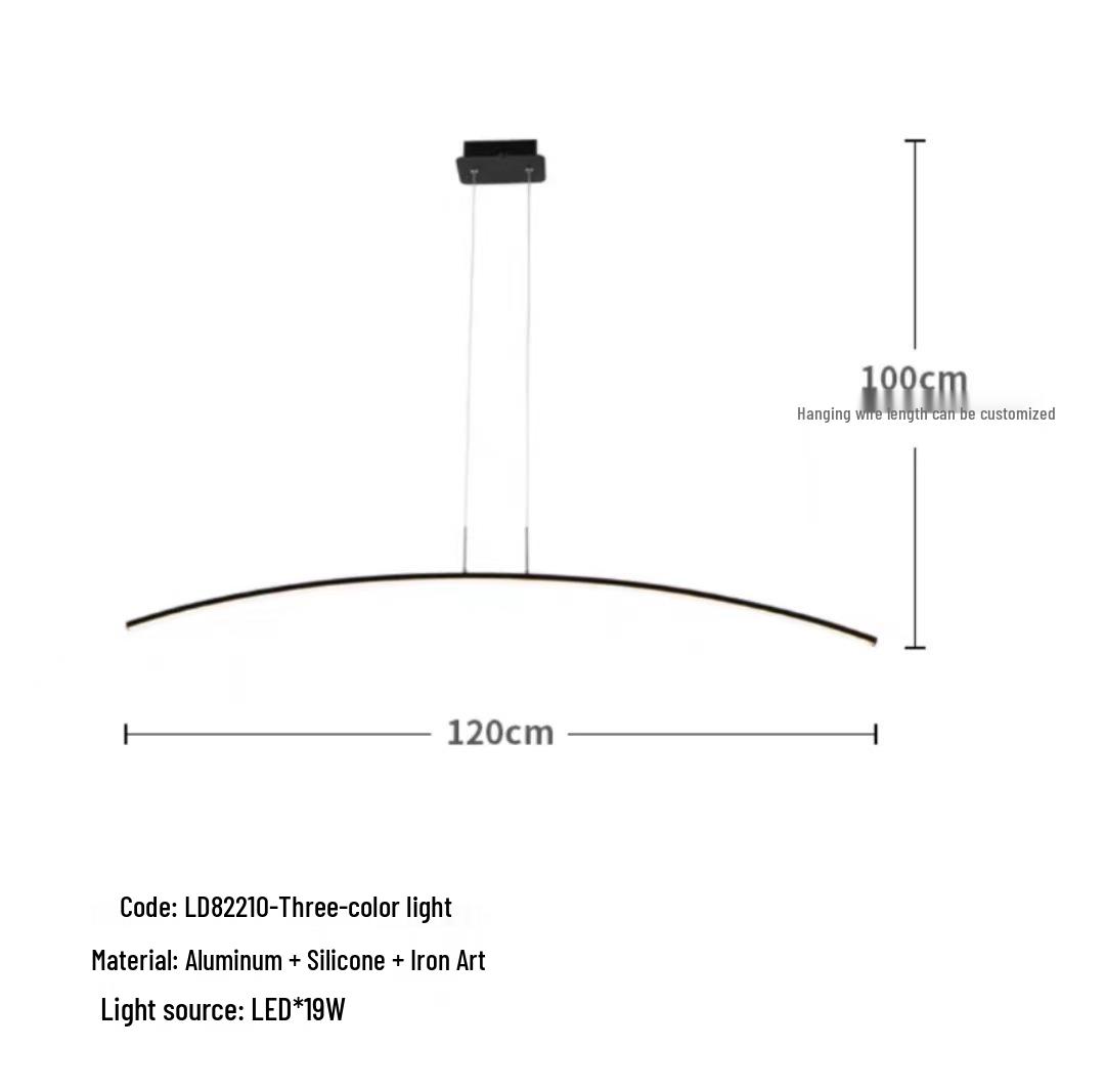 

Modern Linear LED Pendant Lamp for Office, Homestay & Dining Warm Light чёрный