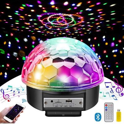 Drahtlose Discokugel Partybeleuchtung Bluetooth-Lautsprecher 9 Farben TF-Karte MP3-Player Soundaktivierte LED-DJ-Lampe Hochzeitsfeier Bar KTV