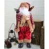 11.8inch Santa Clau Christmas Plastic Figurine Handpainted with Stack of Present