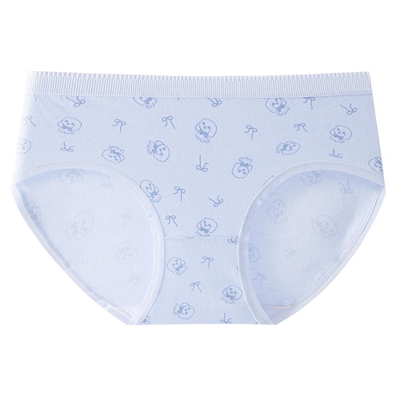 

Girls Spring and Autumn Pure Cotton Cute Antibacterial Crotch Mid Waist Underwear XL