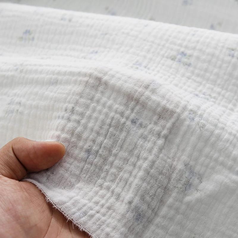 135x50cm/500cm Pure Cotton Printing Double-Layer Crepe Fabric, Making Soft Pajamas Clothes Blanket Fabric DIY Clothing Cloth