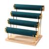 Detachable Tiered Jewelry Rack Wood Base Stand for Showcasing Bracelets and Bangles Wrist Accessories Storage Organizer