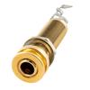 Musiclily Pro Endpin Output Jack for Acoustic Gold 1/4" Mono/Stereo Guitar/Bass,