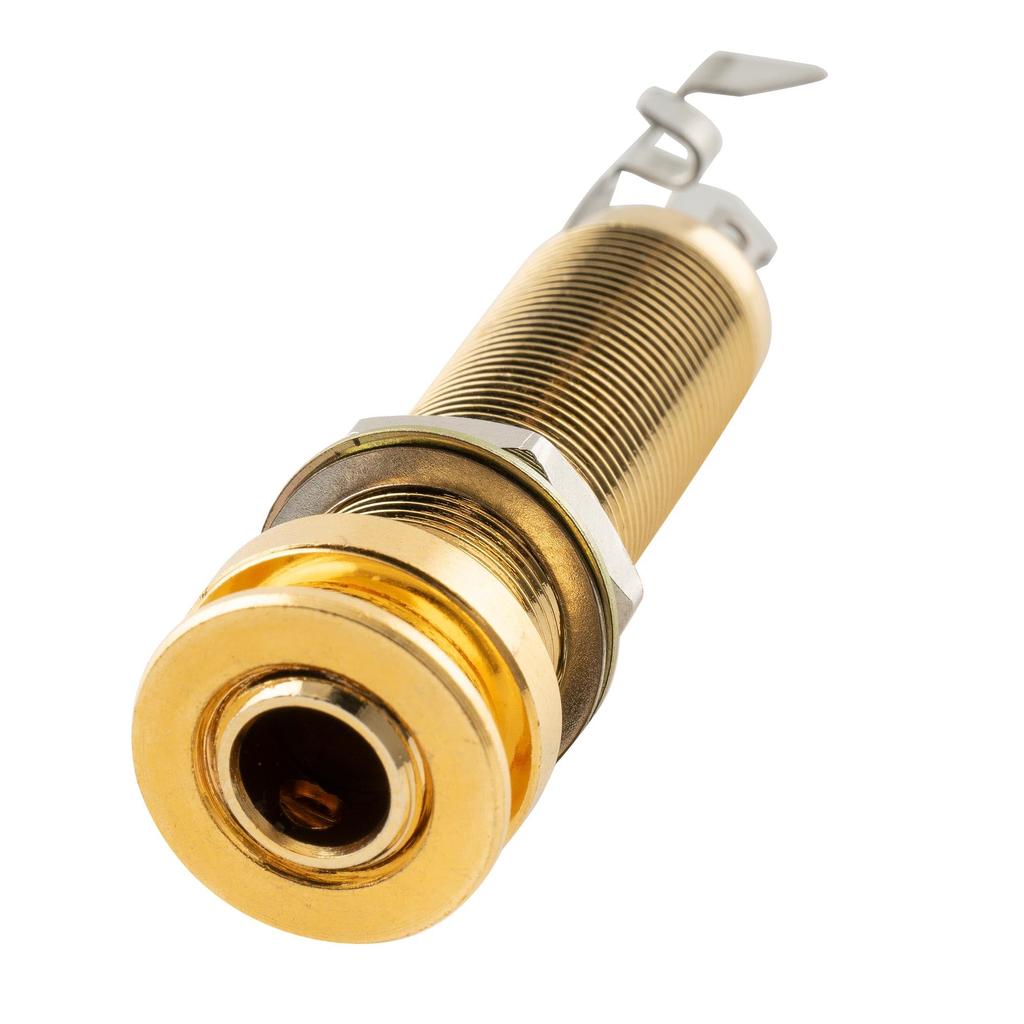 Musiclily Pro Endpin Output Jack for Acoustic Gold 1/4" Mono/Stereo Guitar/Bass,