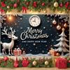 Festive Banner Clock Accent Christmas Banner Happy New Year Background Reindeer Design New Year Background For Family Reunion