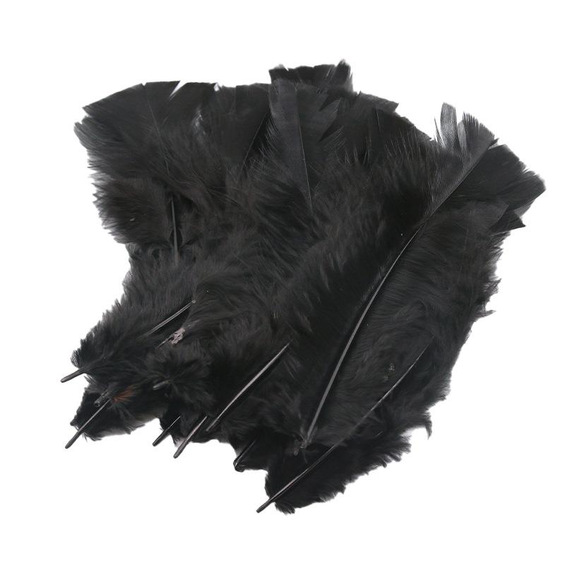 50Pcsdiy Handmade Feathers Flat Turkey Feathers Large Head Piece Feathers, Mask Decorative Clothing Material