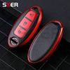 3 4 buttons Car Key Case Cover for Nissan Leaf Micra Qashqai J11 J10 X Trail T32 Versa Note Patrol Key Fob Cover Accessories