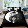 Yin Yang Tai Chi Soft Duvet Cover Set,Beding Set for Children Kids Plus Adult People, Home Decor, Quen Sized Dimensions Warm Soft Comfortable Plus