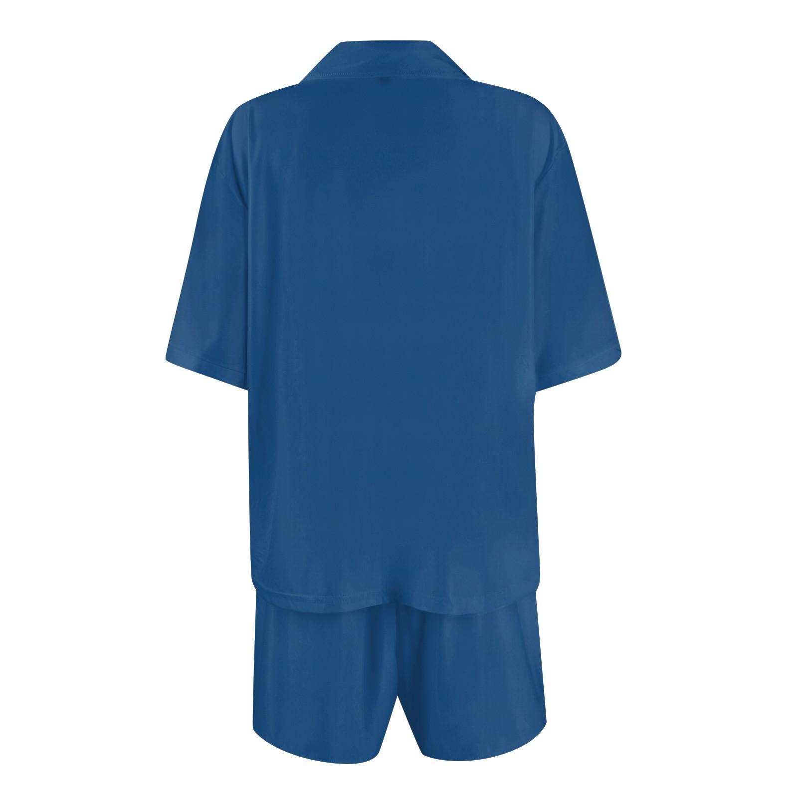 Женская шелковая пижама с коротким рукавом из сатина — фото 3