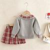 Boys Girls Knit Sweater Single Top / 2Pcs Set Soft Knitted Fabric Warm Children Casual Outfit For Daily Wear
