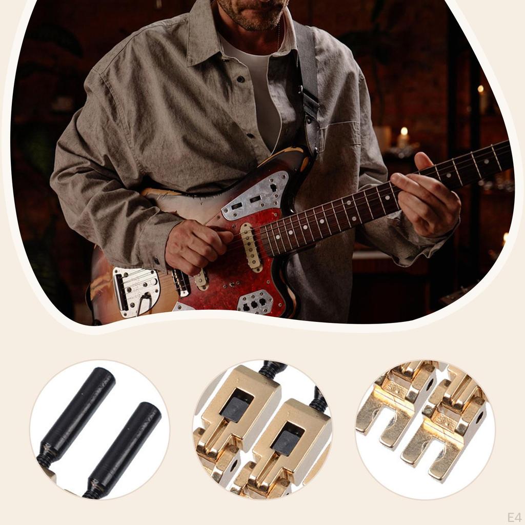 6 Gitarrensättel für E-Gitarren, Metallteile mit Feder und Schraube, Ersatz