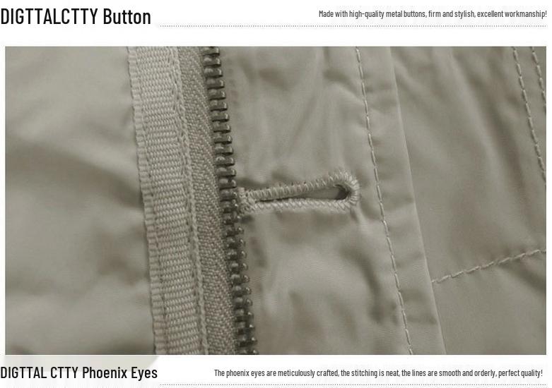Giacca a vento da uomo taglie forti slim fit di media lunghezza 2026 - Trench casual in cotone per primavera/autunno