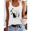 T-shirt Vest Pattern Vest Women's Sleeveless Round Neck Casual Top