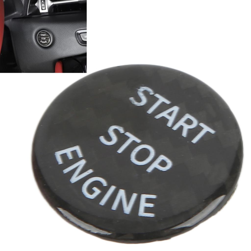 Carbon Fiber Engine Start Stop Button Cover Car Accessories Replacement for Supra 2019‑2021Black