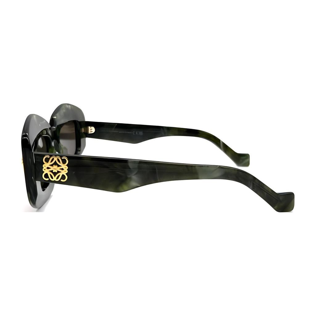 Loewe Logo Acetate Irregular Frame Sunglasses Women sunglasses Green LW40114I96E
