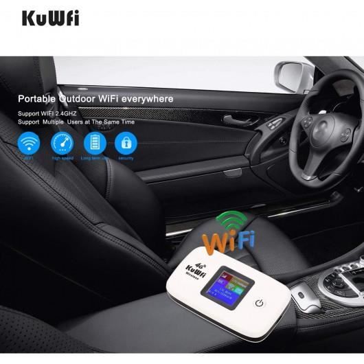 Routeur Wifi Mobile - KuWFi - L100 - Connexion 4G/3G - Batterie 2400 mAh - USB - 150 Mbps