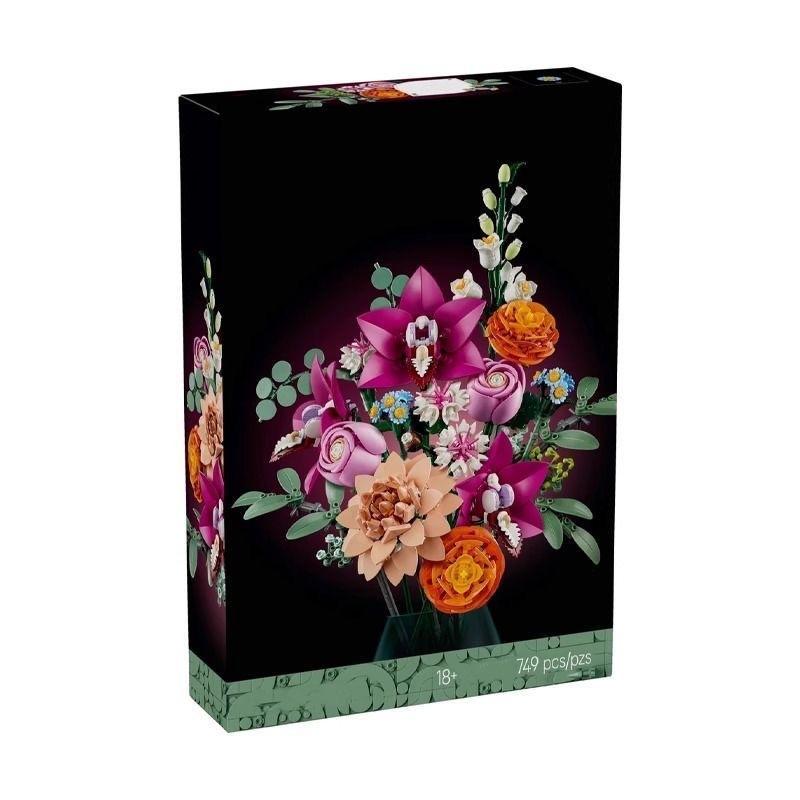Kunstmatige Roos Orchidee Wilde Bloemen Potplant DIY Bouwstenen Sets 3D Eeuwige Liefde Bloemenmodel Woondecoratie Festival Cadeau