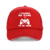 Gamer Baseball Cap Men I Paused My Game To Be Here Tops Interesting Play Computer Hat High Quality Snapback Hats Bone