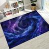 Dreamy Galaxy Universe Space Stars Black Hole Earth Rug for Bedroom Living Room Sofa Home Doormat Decor,Kid Non-slip Floor Mat