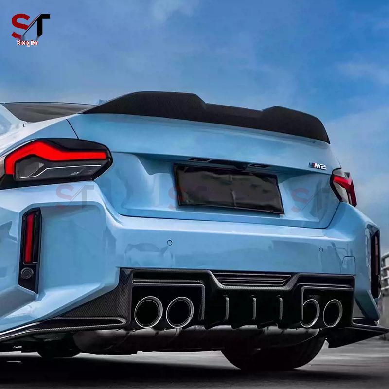 BMW M2 G87 MP Style Carbon Fiber No-Drill Rear Ducktail Spoiler