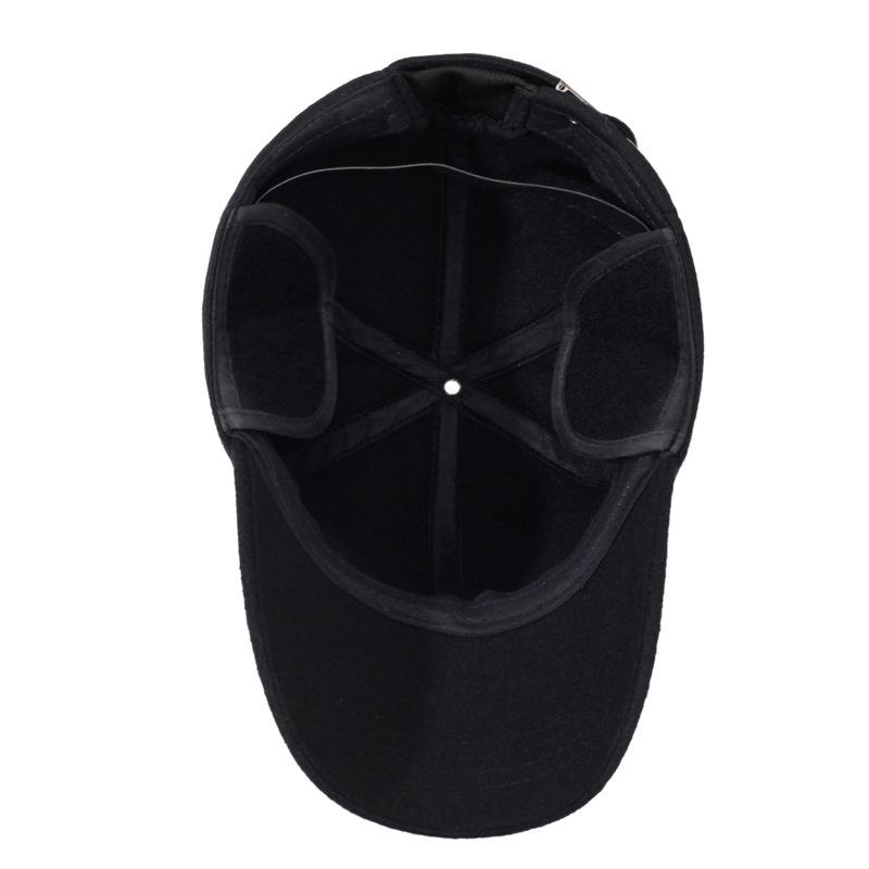 Men's Autumn Winter Baseball Cap Middle-Aged and Elderly Warm Hat Ear Protection Cotton Cap