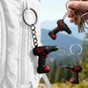 Cool Design Electric Drill Key Chain Lifelike Handheld Drill Pendant Drill Key Ring  Key Accessory