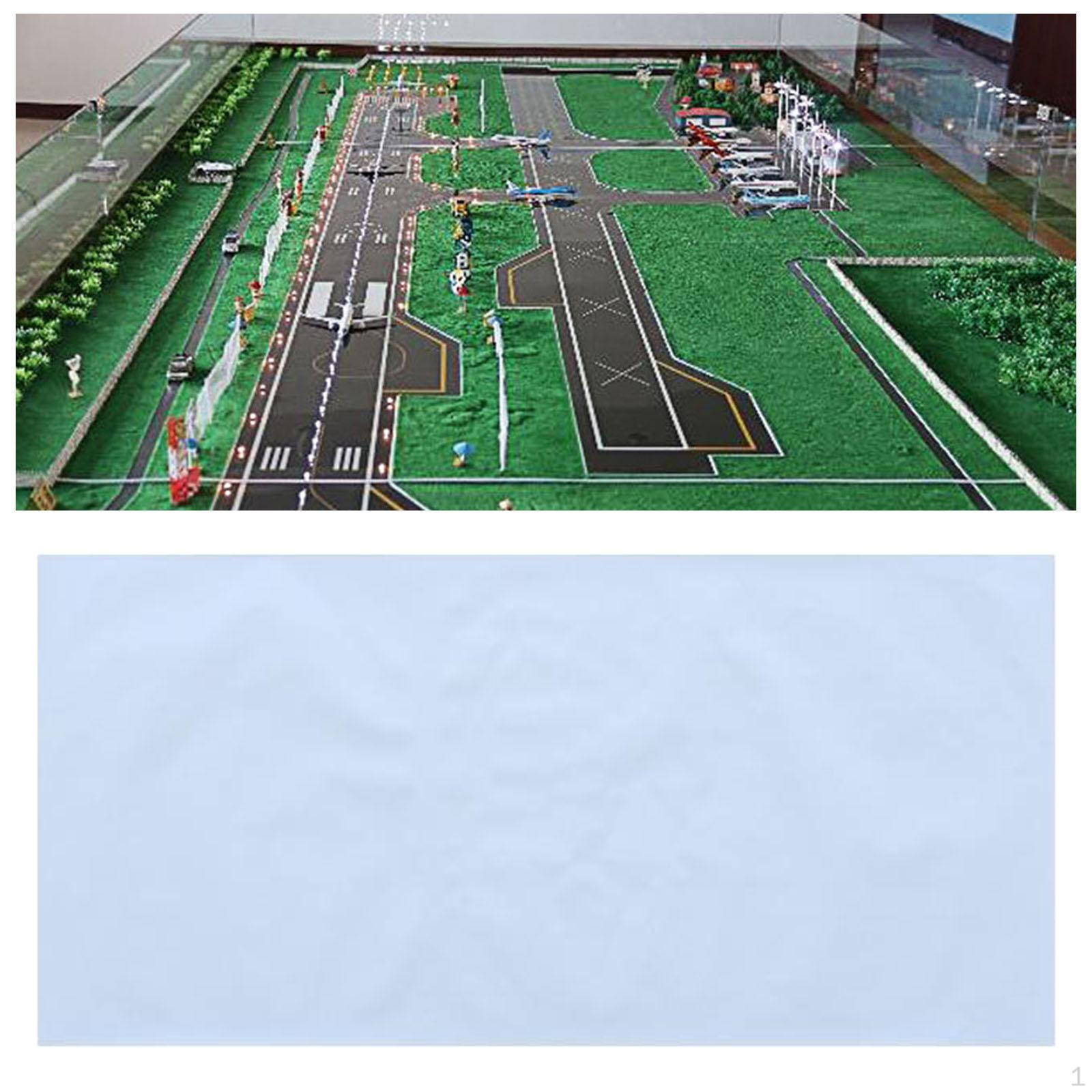 3 Pieces Road Stickers for Miniature Scene Model Sand Table Accessories белый