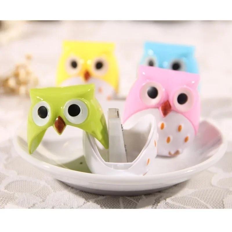Cute Cartoon Plastic Owl Pattern Pencil Sharpener Mini Korean Stationery Funny Kids Favorite Kawaii Back To School Supplies