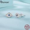 Bamoer 925 Sterling Earrings Silver Evil Eye Screw-back Ear Stud Mysterious Guardian Stud for Women Fine Jewelry