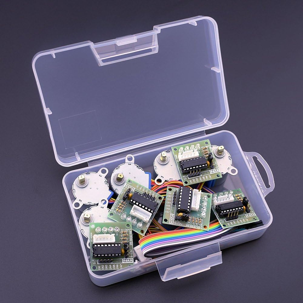 ELEGOO 5 Sets 28BYJ-48 ULN2003 5V Stepper Motor + ULN2003 Driver Board Compatible with Arduino