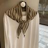 Striped premium outer shawl vertical strip versatile simple triangle scarf with silk scarf shading breathable triangle scarf