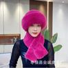 Imitation Mink Hair Winter Women's Scarf Mongolian Hat Plush Hat Set Windproof Thickened Warm Fashionable Ear Hat