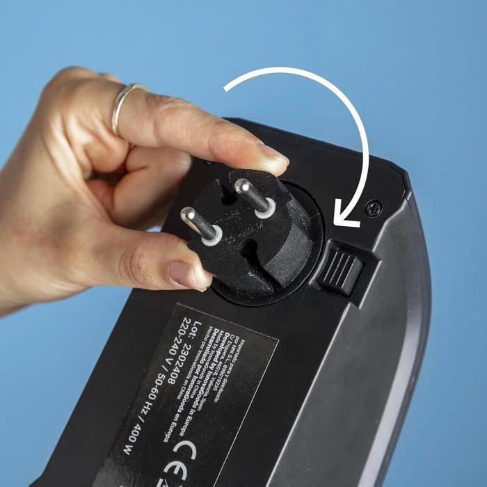 Chauffage d'appoint - CELLUSTOP - Radiateur soufflant - 400 W - Minuterie programmable - Compact et léger