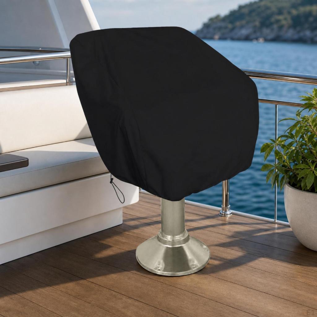 Boat Helm Chair Cover Long-Lasting Seat Full Coverage for Marine