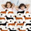 VIKAMA Cute Dachshund Wiener Dog Flannel Fleece Throw Blanket Lightweight Decor Gift for Dog Lovers Teens Men Women Boys Girls