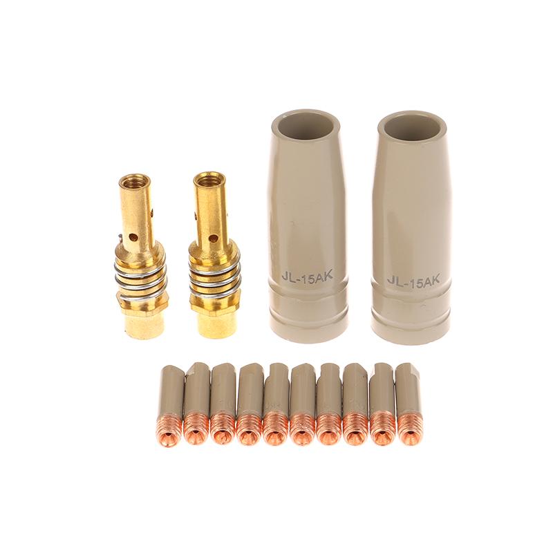 14Pcs Non-Stick Welding Slag European Airless Gas Protection Gun Machine Protective Sleeve 15Ak New Coating Protection Nozzle