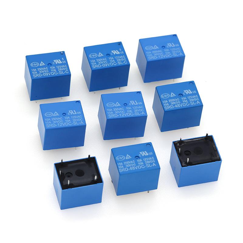 5/20/50PCS Relay SRD-5VDC-SL-C SRD-12VDC-SL SRD-3VDC SRD-9V relays 4/5PINS 12V DC High Quality Relays 5
