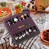 Gift Box Halloween Spoon and Fork Set Portable Creative DIY Party Supplies Stirring Utensils for Tea