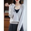 Autumn-Winter V-Neck Pure Wool Pullover: Women's Soft, Skin-Friendly Cashmere Knit Sweater.