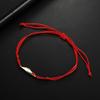 Verstellbares Kettenarmband, zweilagiges Edelstahl-Armreif mit geometrischem Anhänger - Schiebeschließe, Unisex-Schmuck, 15-19 cm, Gold-/Silberfarben