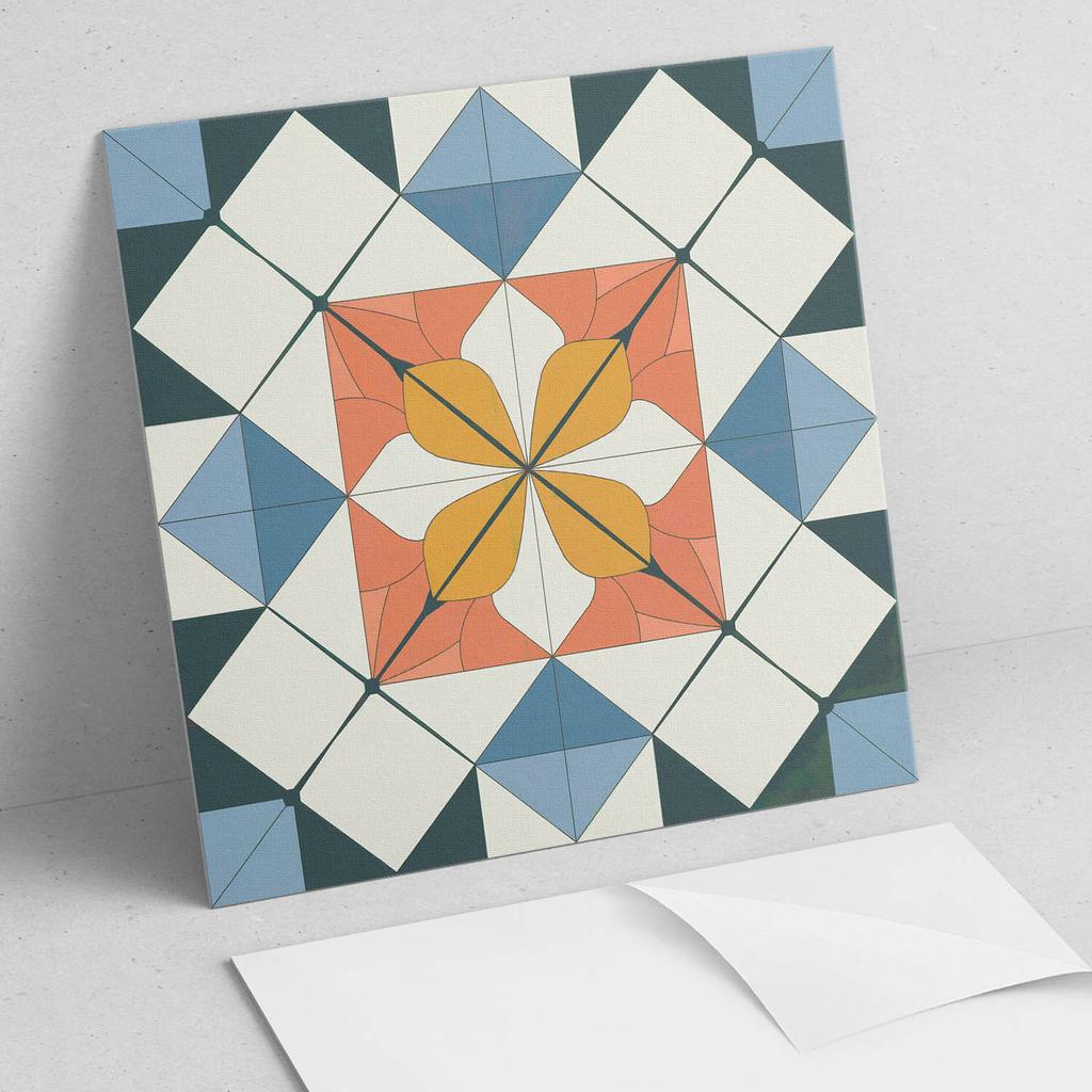 Samoprzylepne Kafelki Dekoracyjne Winylowe Do Domu Geometryczny Wzór Kwiatowy 20X20X20 Cm