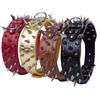 Width 2 Inch Anti-bite Spiked Dog Collars Adjustable PU Leather Necklace Heavy Duty Sharp Rivets Pet Collar Outdoor Dog Walking