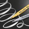 Set of 5 Metallic Glitter Markers in Golden and Silver Colors, Perfect for Creating DIY Photo Albums, Decorating Black Cards, Ma
