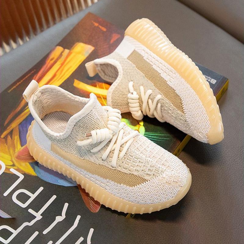 Children s Athletic Shoes, Boys  Breathable Mesh Sneakers, Casual Soft-Sole Baby Shoes, Boys  Athletic Shoes 33 бежевый