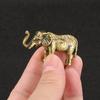 Bronze Minature Elephant Figurines Tea Pet Table Ornament Decorations Copper Animal Crafts Miniatures Home Decor Living Room