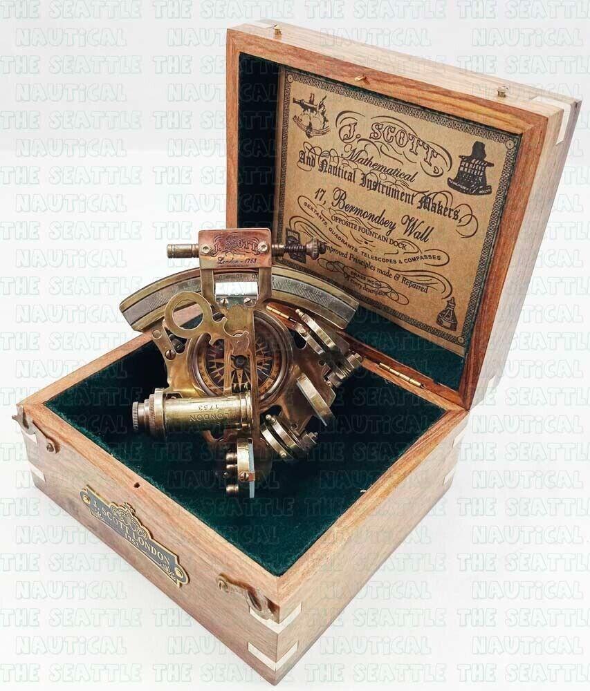 

РІДКІСНИЙ НОВИЙ Латунний Секстант Морський Латунний Секстант Робочий Морський Вінтажний/Коробка M аеро