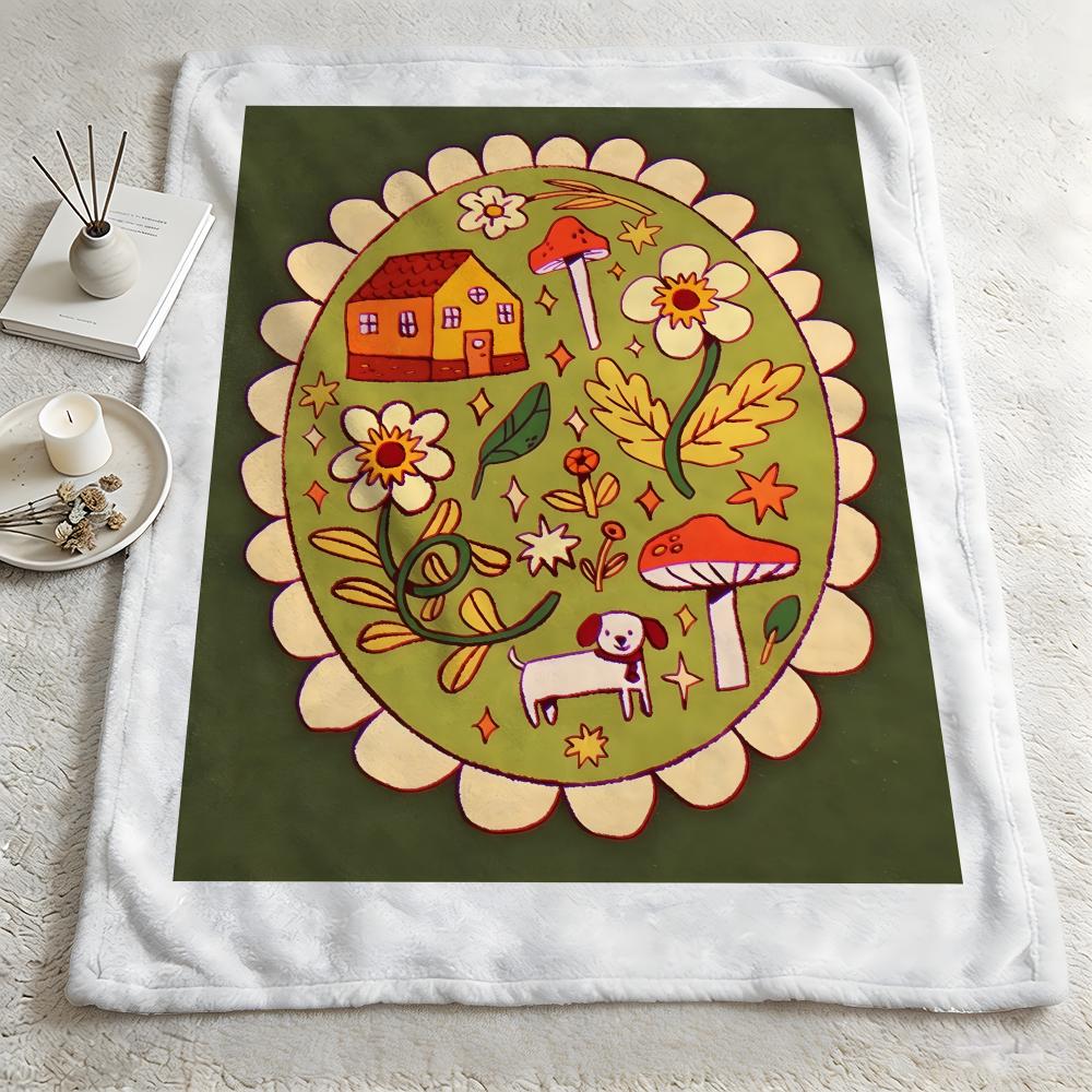 artist JJessica Elenaa Throw Warm Soft Flannel Blanket Multiuse for Sofa Bed Camping Travel Nap